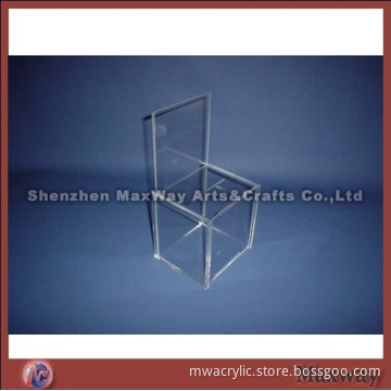 Mini Display Acrylic Locking Suggestion Box with Removing Sign Panel
